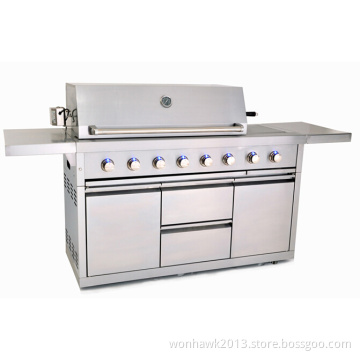 Full 304ss 8 Burner Gas BBQ Grill with Aga and CE Certificate